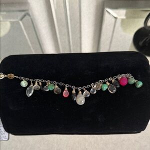 Elegant Vintage Multi-Color Semi-Precious Gemstone Bracelet Made In Maui
